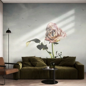 Photo Wallpaper Premium Canvas - Welcoming of Spring - Rose, Flower, Piece - 150x105 cm