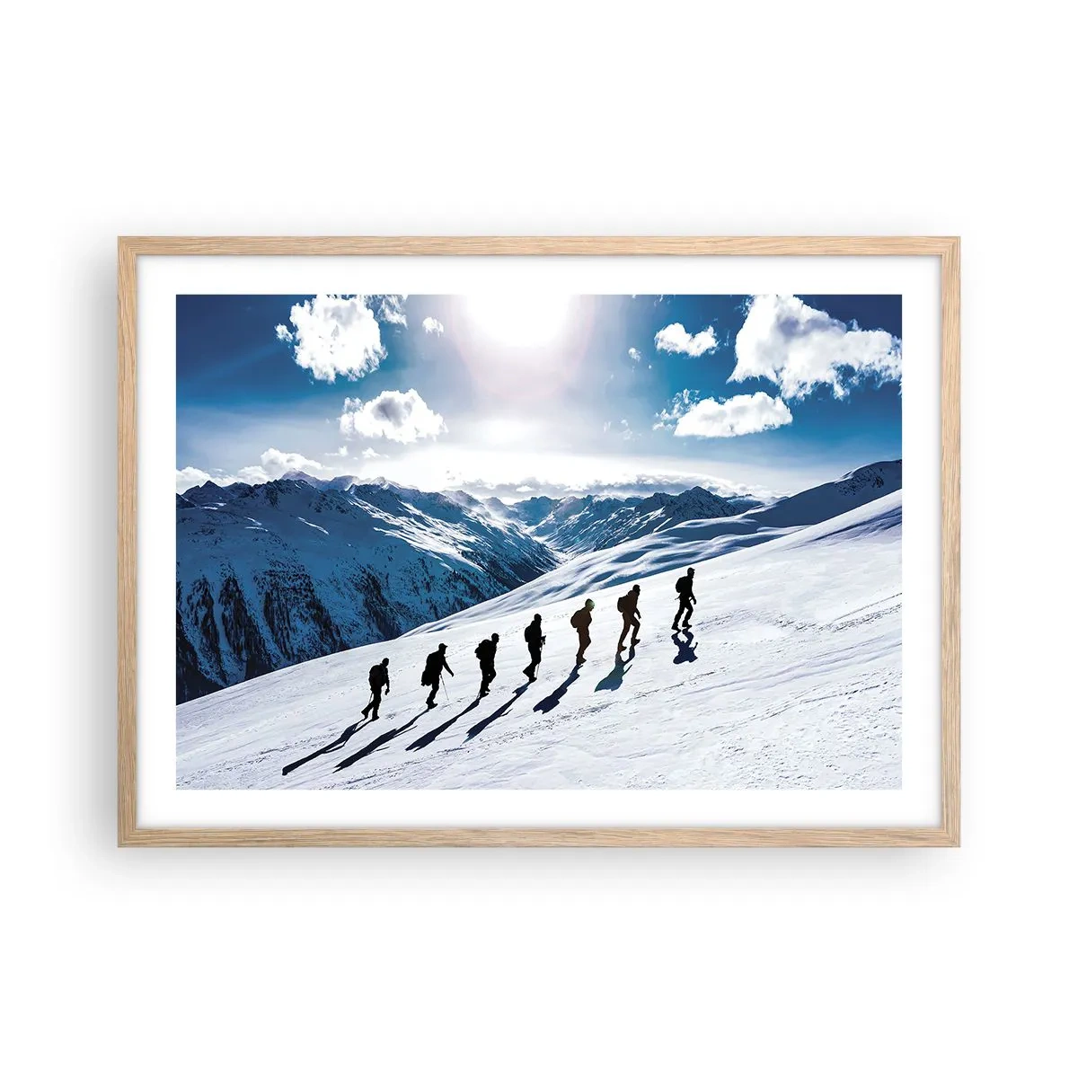 Poster in light oak frame - Team of Conquerors - 70x50 cm