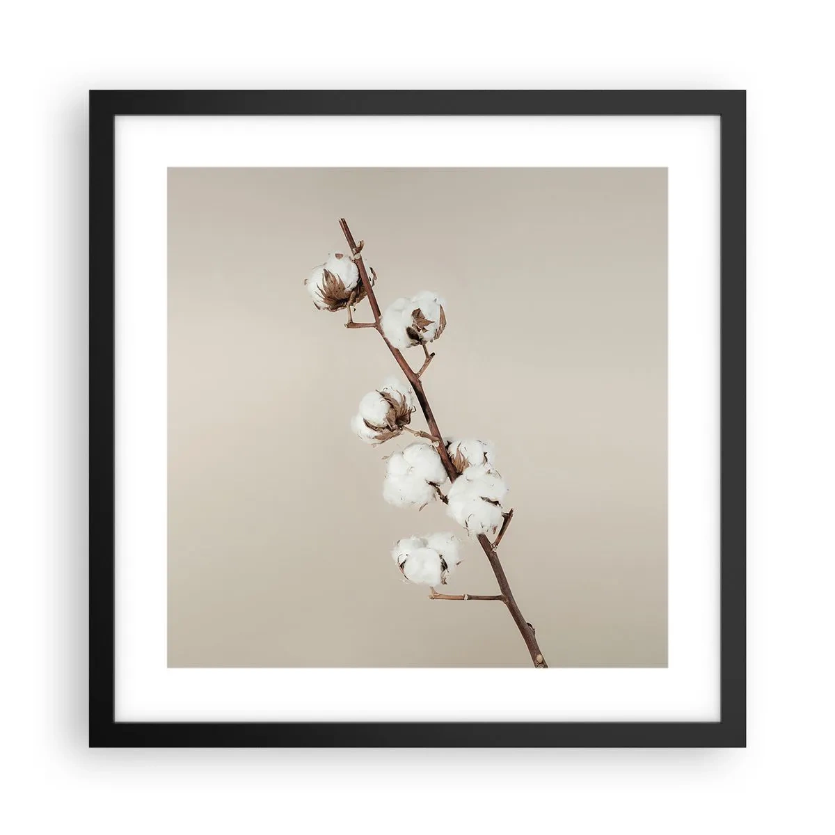 Poster in black frame - At the Heart of Softness - 40x40 cm