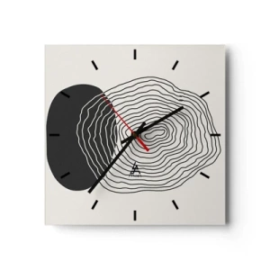Wall clock - Clock on glass - Durability and Vibration - 40x40 cm