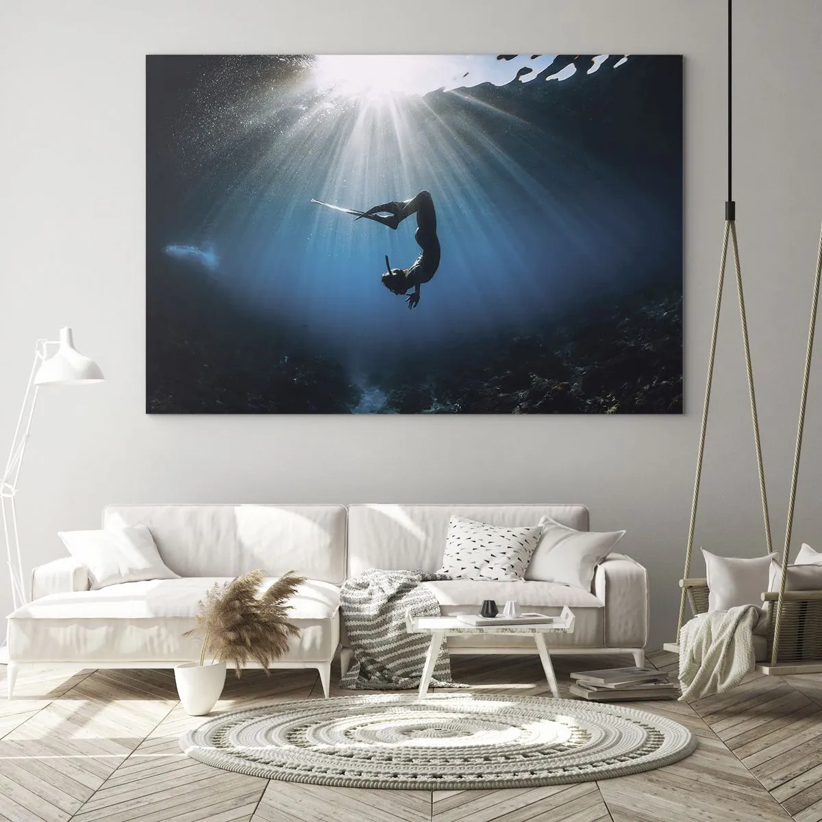 Glass picture - Underwater dance - 120x80 cm