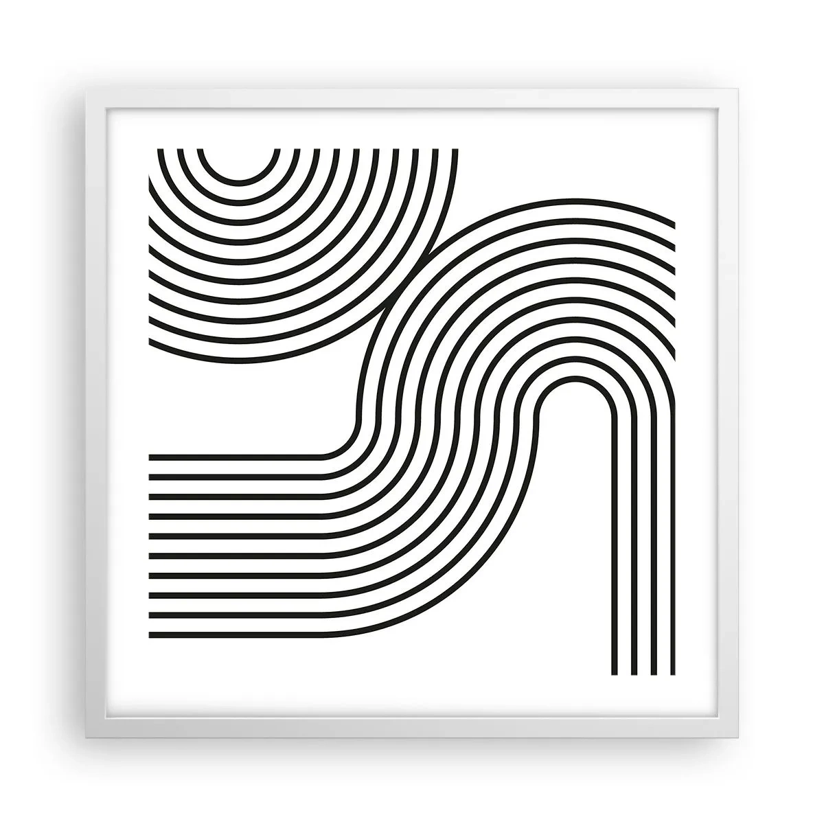 Poster in white frmae - On the Curve - 50x50 cm