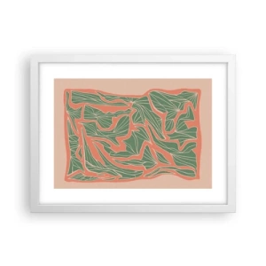 Poster in white frmae - Struggles of Colar and Green - 40x30 cm
