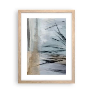 Poster in light oak frame - Winter Fields - 30x40 cm