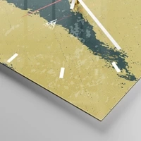 Clock face with lines