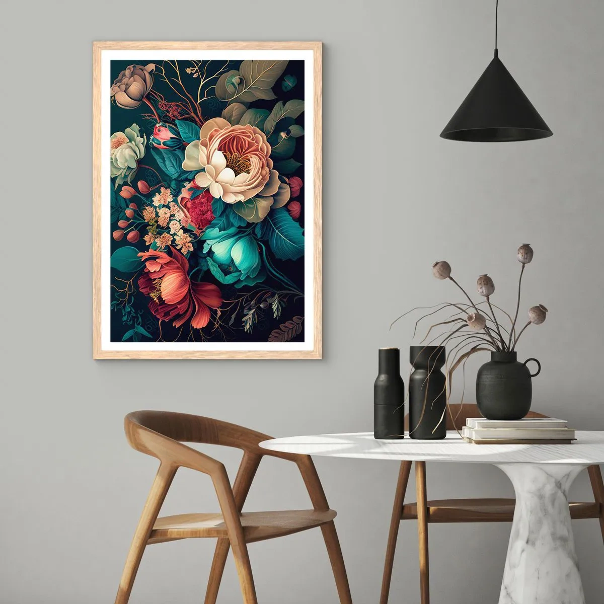 Poster in light oak frame - 19th Century Charm - 30x40 cm