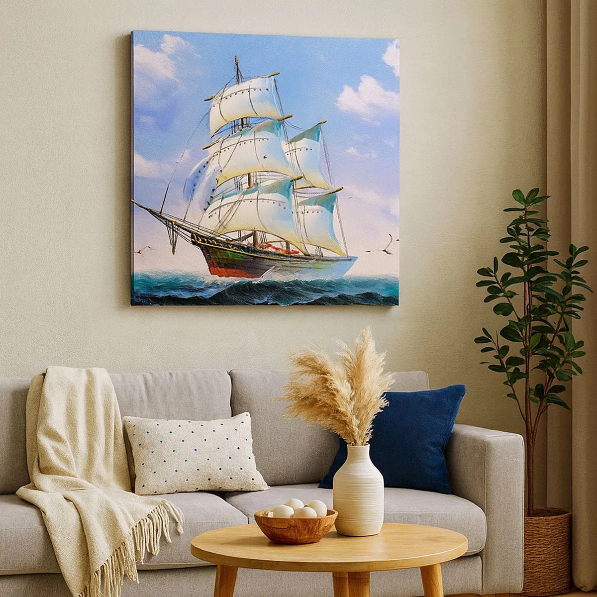 Canvas picture - Proudly with Wind - 30x30 cm