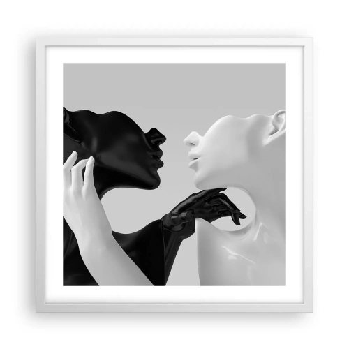 Poster in white frmae - Attraction - Desire - 50x50 cm