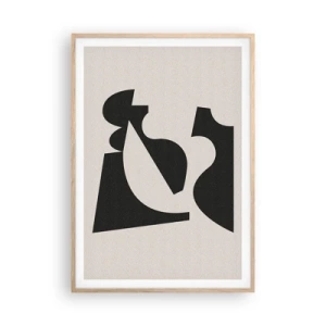 Poster in light oak frame - For Self-construction - 70x100 cm