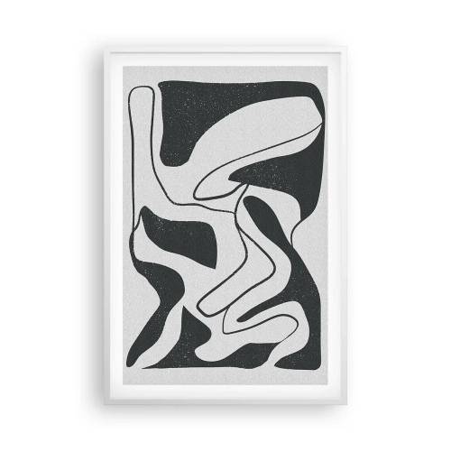 Poster in white frmae - Abstract Fun in a Maze - 61x91 cm