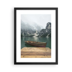 Poster in black frame - Boat Found Solitude - 30x40 cm