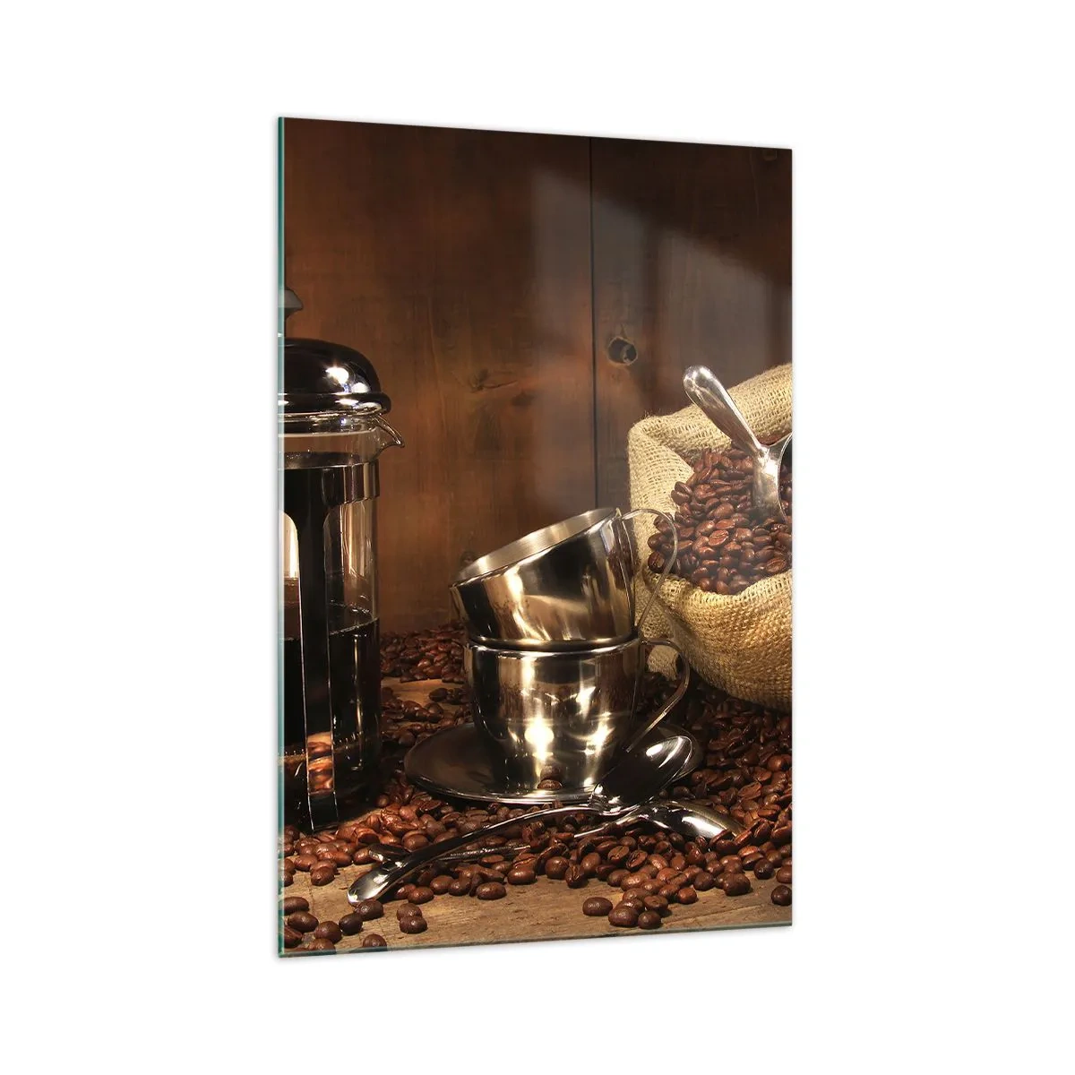 Glass picture - Charm of Coffee - aroma and flavour - 70x100 cm