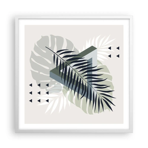 Poster in white frmae - Nature and Geometry - Two Orders? - 60x60 cm