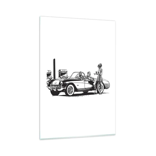 Glass picture - Careless America in the 60-ies - 80x120 cm
