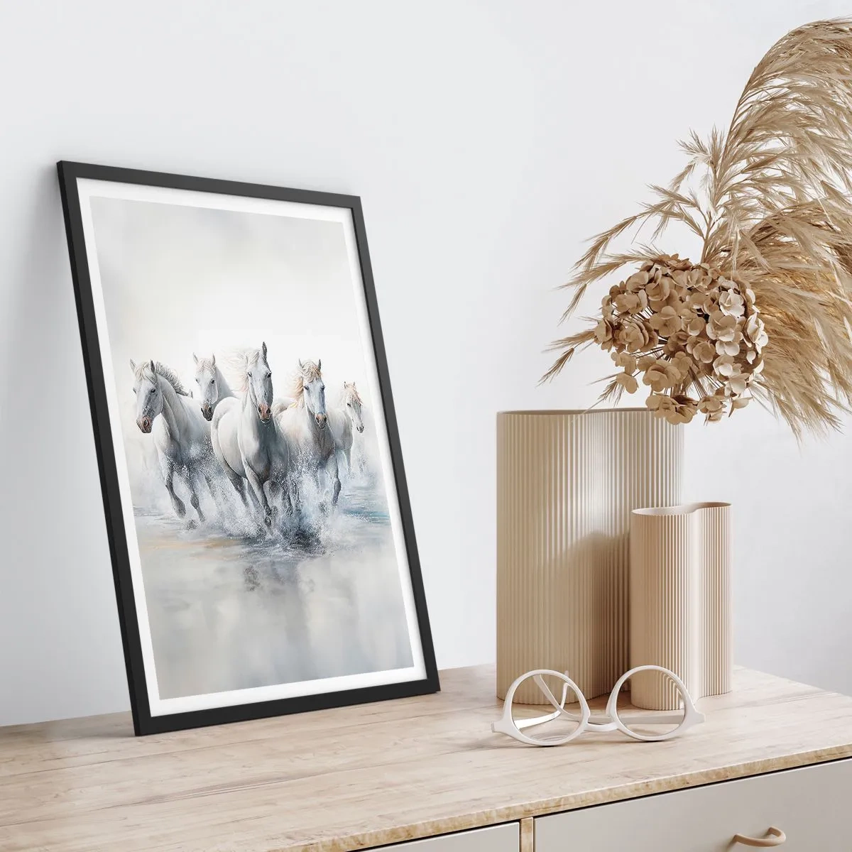 Poster in black frame - White Magic - 61x91 cm