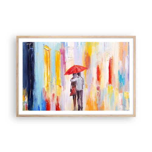 Poster in light oak frame - Let It rain - 91x61 cm