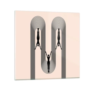 Glass picture - Upside Down - 60x60 cm