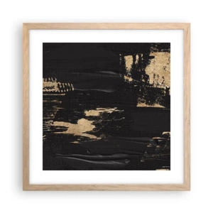 Poster in light oak frame - Touch Mark - 40x40 cm