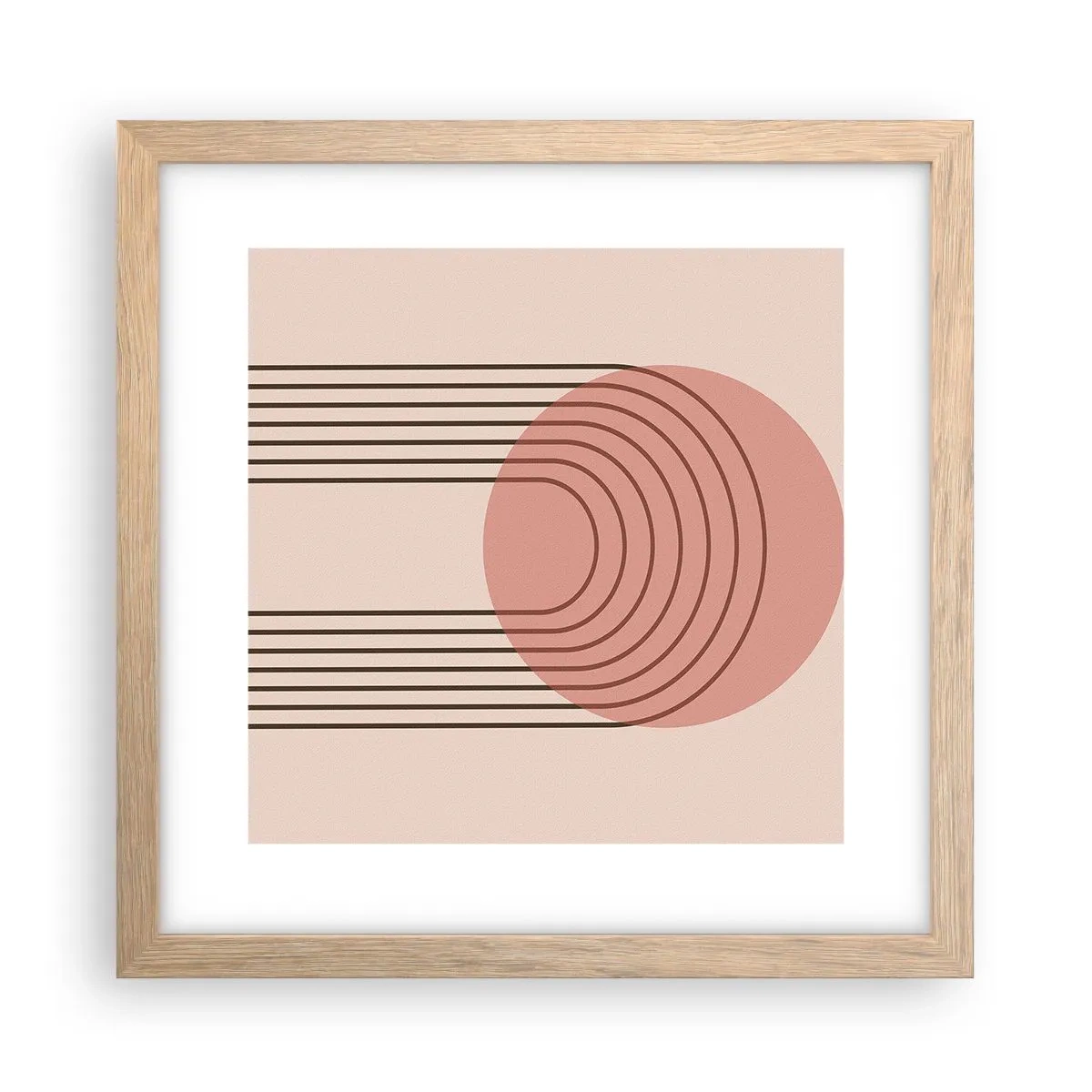 Poster in light oak frame - Irresistible Attraction - 30x30 cm