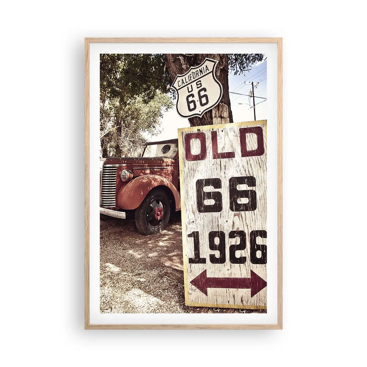 Poster in light oak frame - Legend of an American Province - 61x91 cm