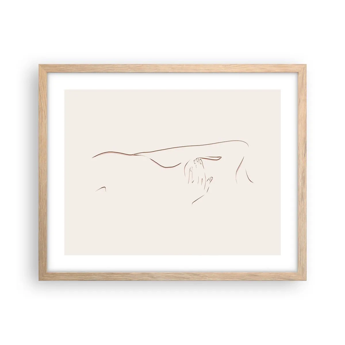 Poster in light oak frame - Shape of Desire - 50x40 cm