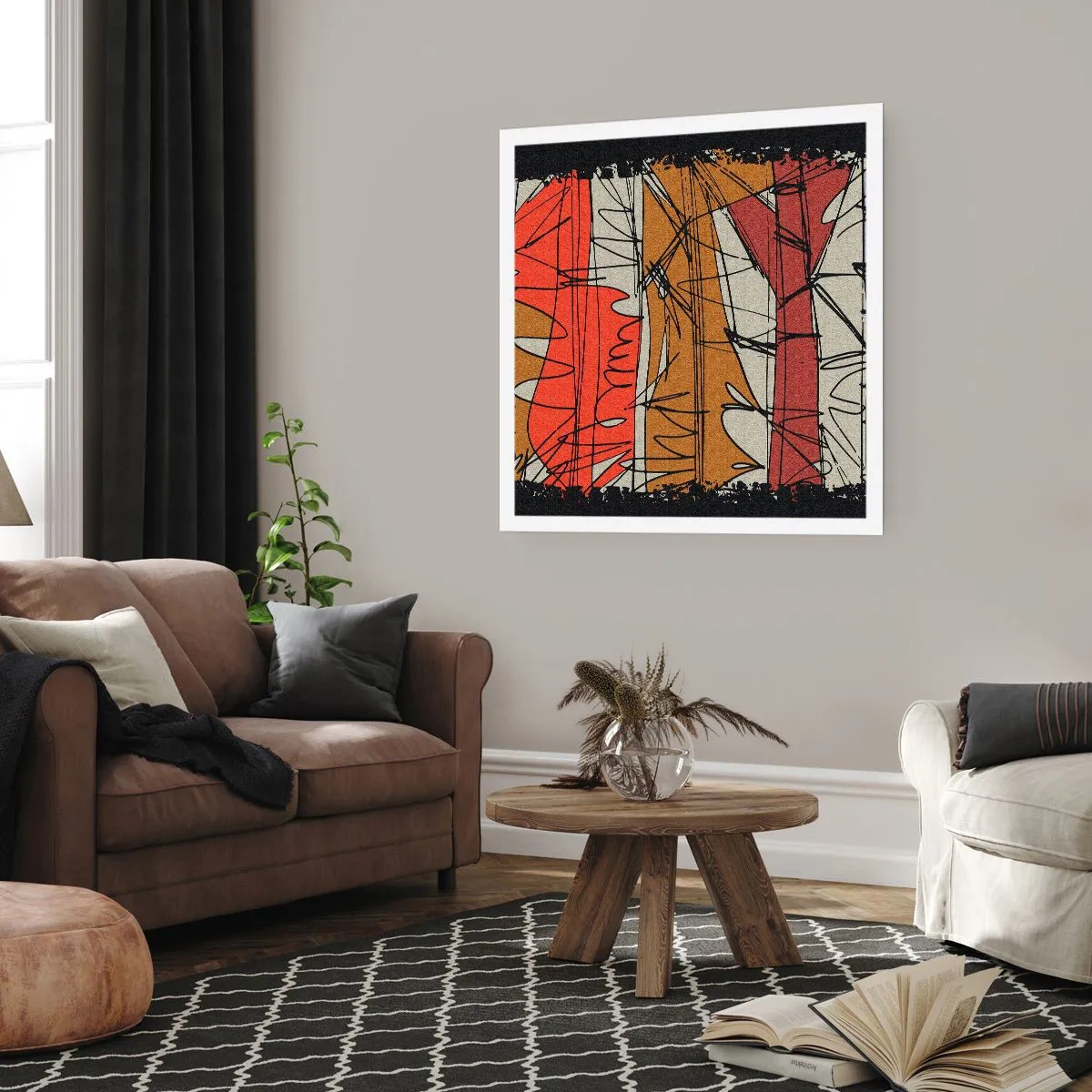 Poster - Spontaneous Composition - 50x50 cm