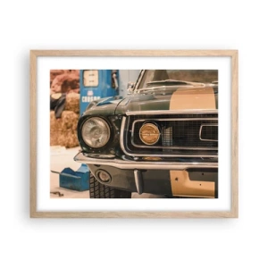 Poster in light oak frame - Encounter with the Legend - 50x40 cm