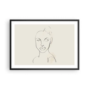 Poster in black frame - Outline of Sensuality - 70x50 cm