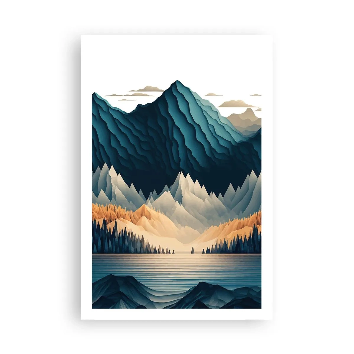 Poster - Perfect Mountain Landscape - 61x91 cm
