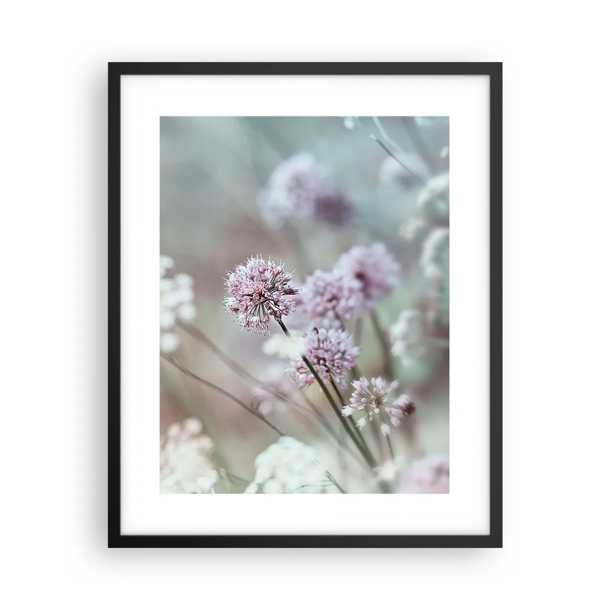 Poster in black frame - Sweet Filigrees of Herbs - 40x50 cm