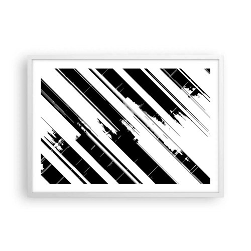 Poster in white frmae - Intensive and Dynamic Composition - 70x50 cm