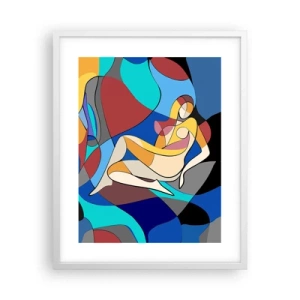Poster in white frmae - Cubist Nude - 40x50 cm