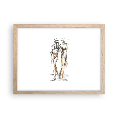 Poster in light oak frame - Study of Grace - 40x30 cm