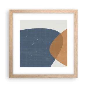 Poster in light oak frame - Ovals and Intersections - 30x30 cm