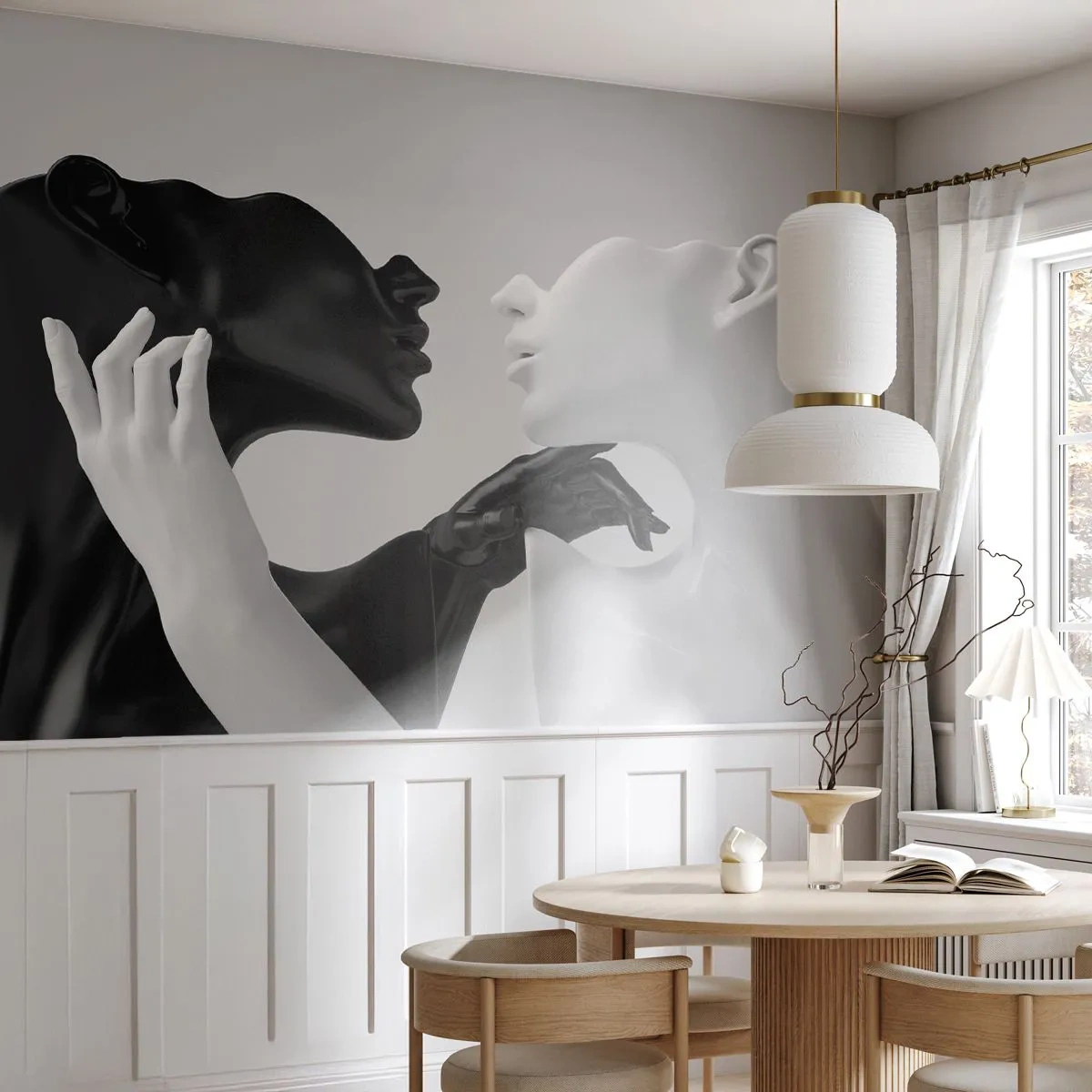 Photo Wallpaper Premium Canvas - Attraction - Desire - Abstraction, Mannequin, Statue - 400x280 cm