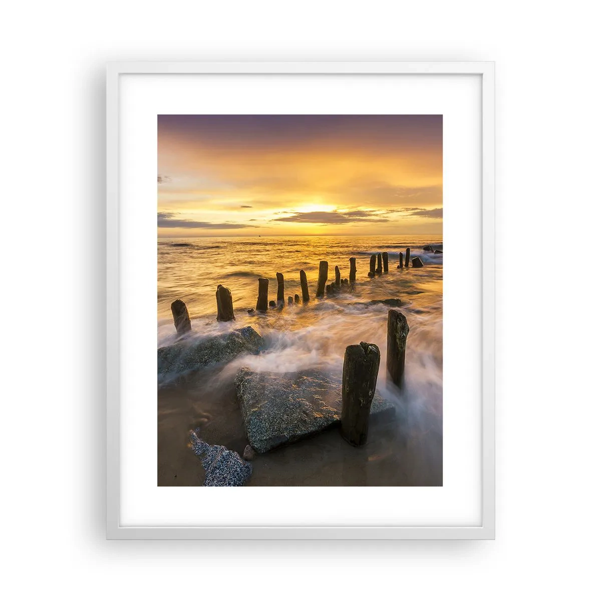Poster in white frmae - Raw Beauty of the Baltic Sea - 40x50 cm
