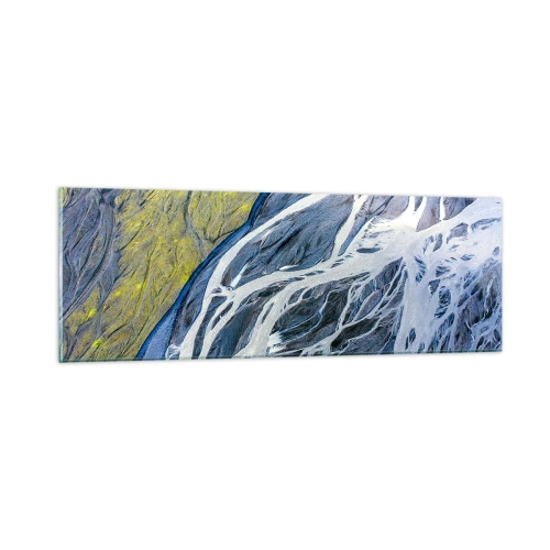 Glass picture - Cave Paintings of Nature - 90x30 cm
