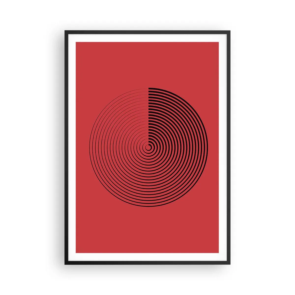 Poster in black frame - Circular Movement - 70x100 cm