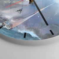 Clock face with lines