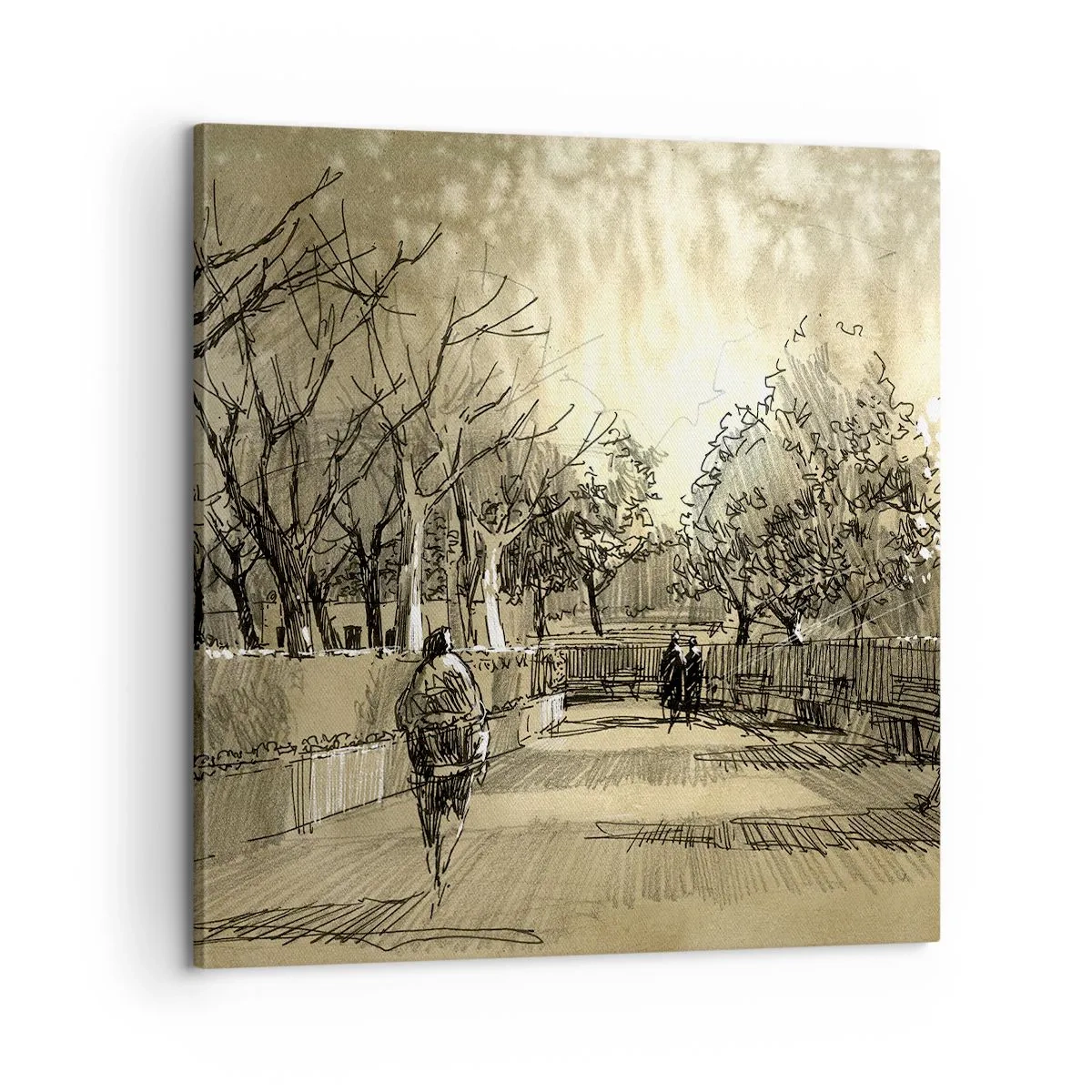 Canvas picture - Moment Stopped with a Feather - 60x60 cm