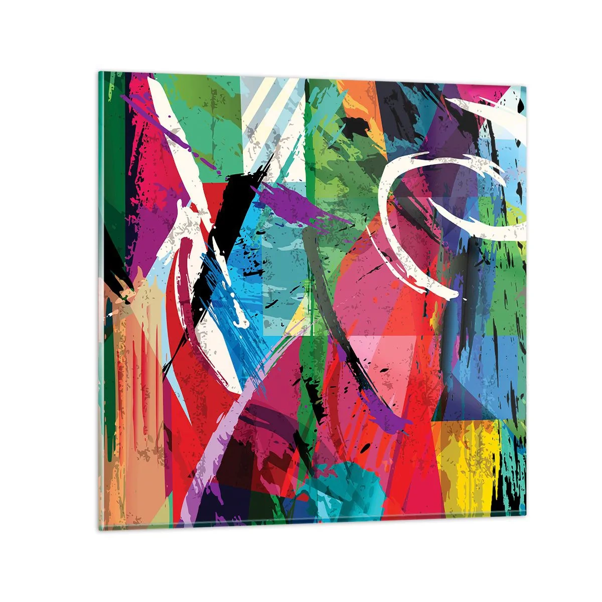 Glass picture - Fast, Vividly and Jamming - 70x70 cm