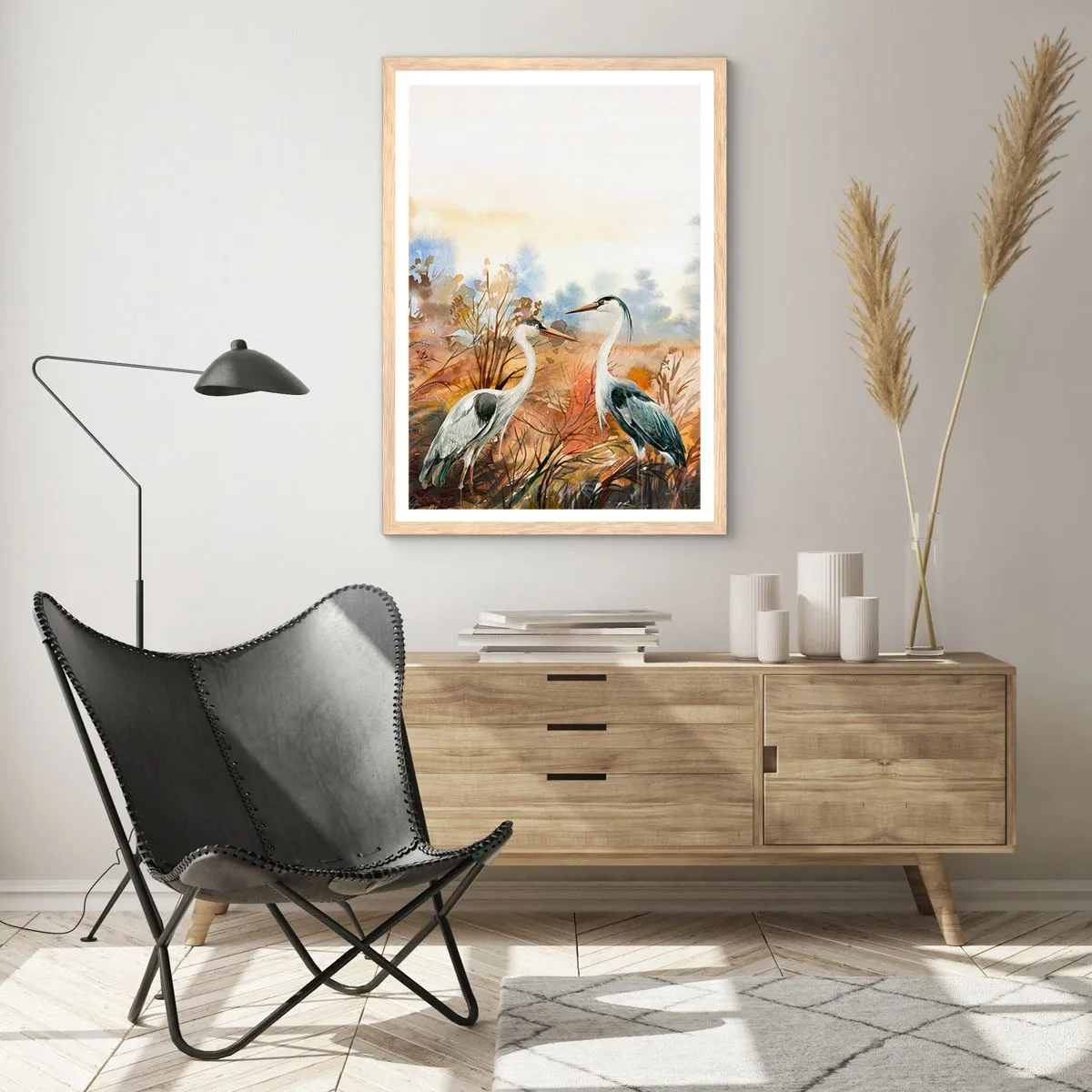 Poster in light oak frame - Where to in Autumn? - 30x40 cm