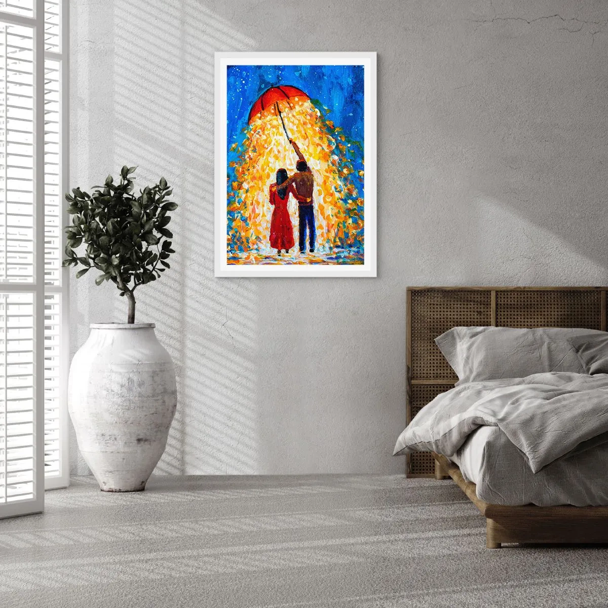 Poster in white frmae - Magic of a Rainy Evening? - 30x40 cm