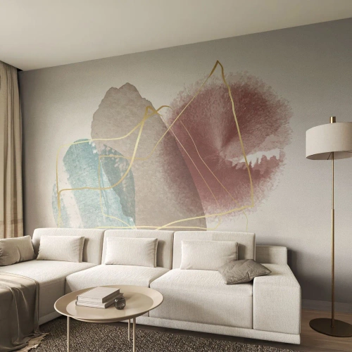 Photo Wallpaper Standard Eco - Beads of Space - Abstraction, Piece, Modern Pattern - 350x256 cm