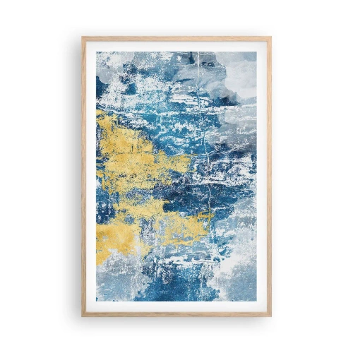 Poster in light oak frame - Abstract Full of Optimism - 61x91 cm