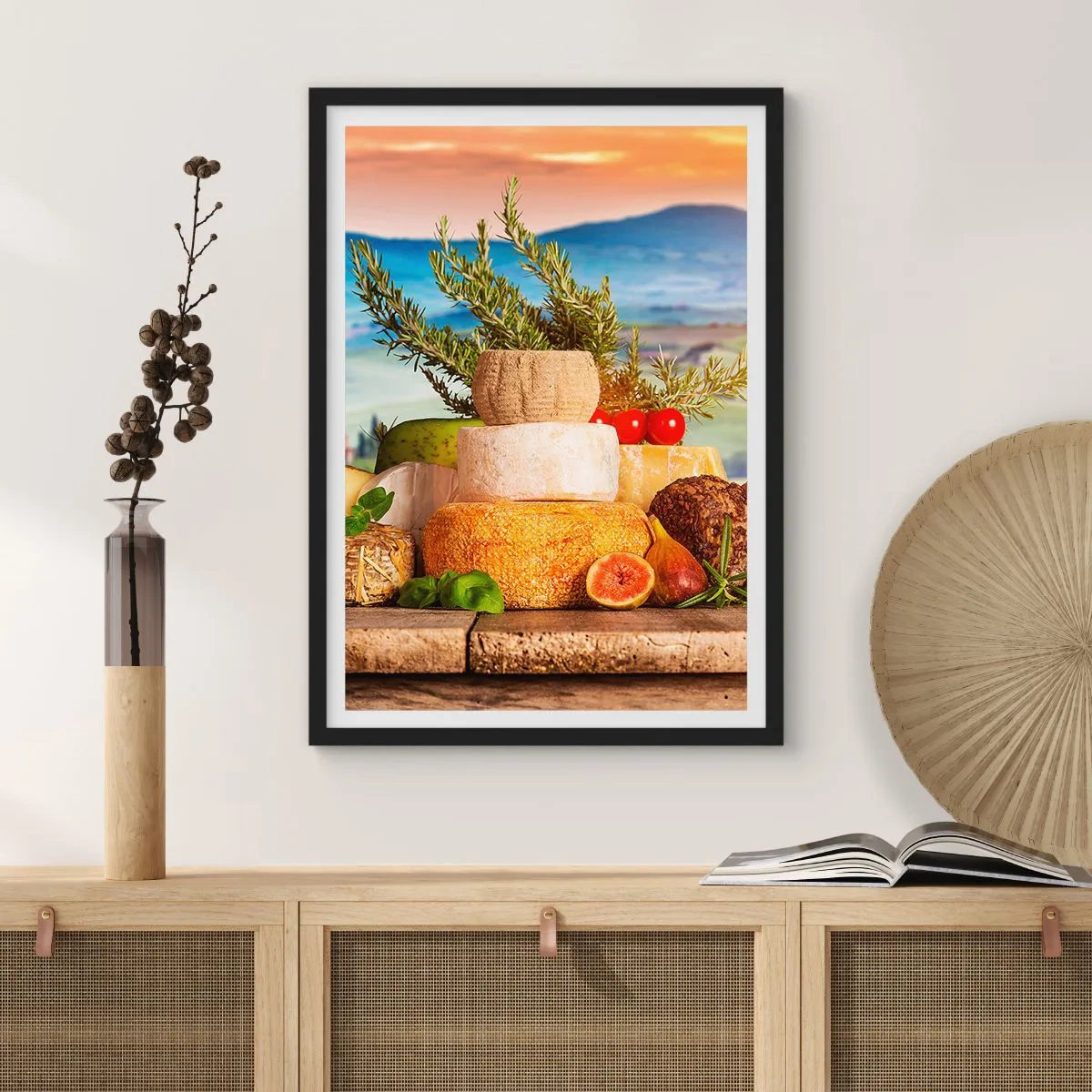 Poster in black frame - Italian Joie de Vivre - 61x91 cm