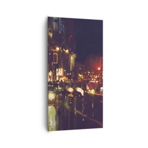 Canvas picture - Drowned in City Lights - 65x120 cm