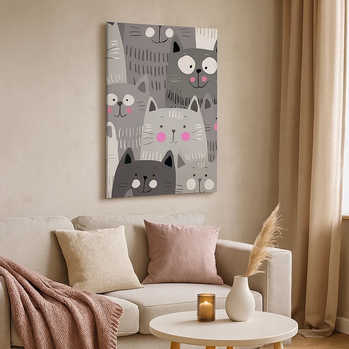 Canvas picture - Cat's World - 50x70 cm