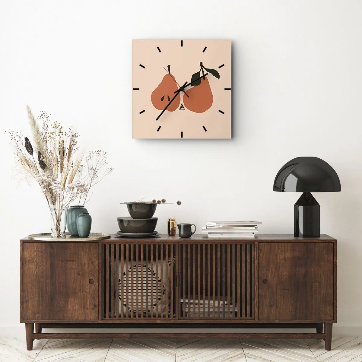 Wall clock - Clock on glass - Overly Sweet - 40x40 cm