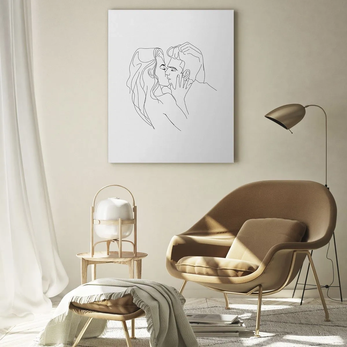 Glass picture - With the Same Line - 50x70 cm